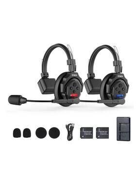 SYNCO XTALK-X2 Wireless Intercom Headset System 2.4GHz 350M/1148FT For 2 Persons